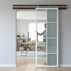 Premium Heavy Duty Stainless Steel Sliding Top Hung Door Track System for Single Doors - 2000mm & 3000mm Lengths with Soft Close Option