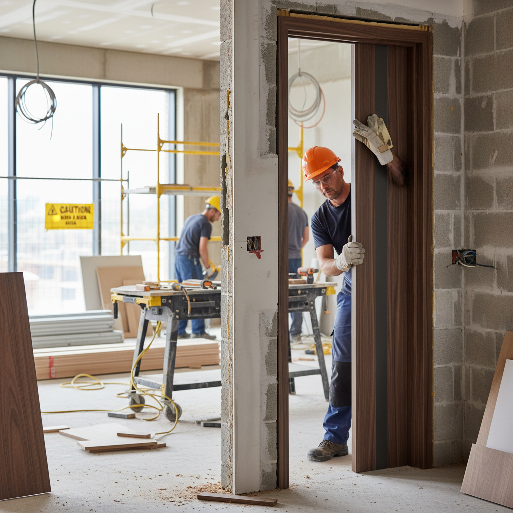 Premium Fully Finished Walnut Fire Door Lining Kit with Intumescent Seal and FSC Certification