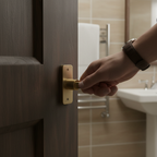 Premium 3-Inch Bathroom Lock in Antique Brass Finish with Fire Rating and Compatibility Features