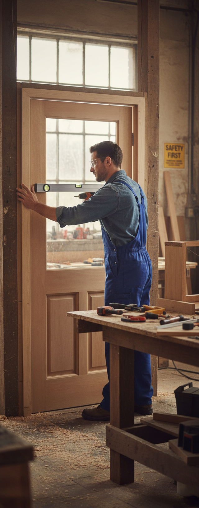 Premium Hardwood Unglazed External Door - Versatile Dowelled Construction for Custom Glazing Options