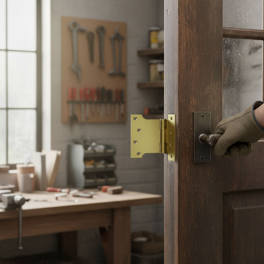 Premium 102mm Ball Bearing Hinge - Elegant Satin Brass Finish for Smooth Operation