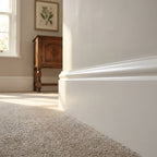 Decorative Medium Beading - White Painted - 2.4m Length - detail view