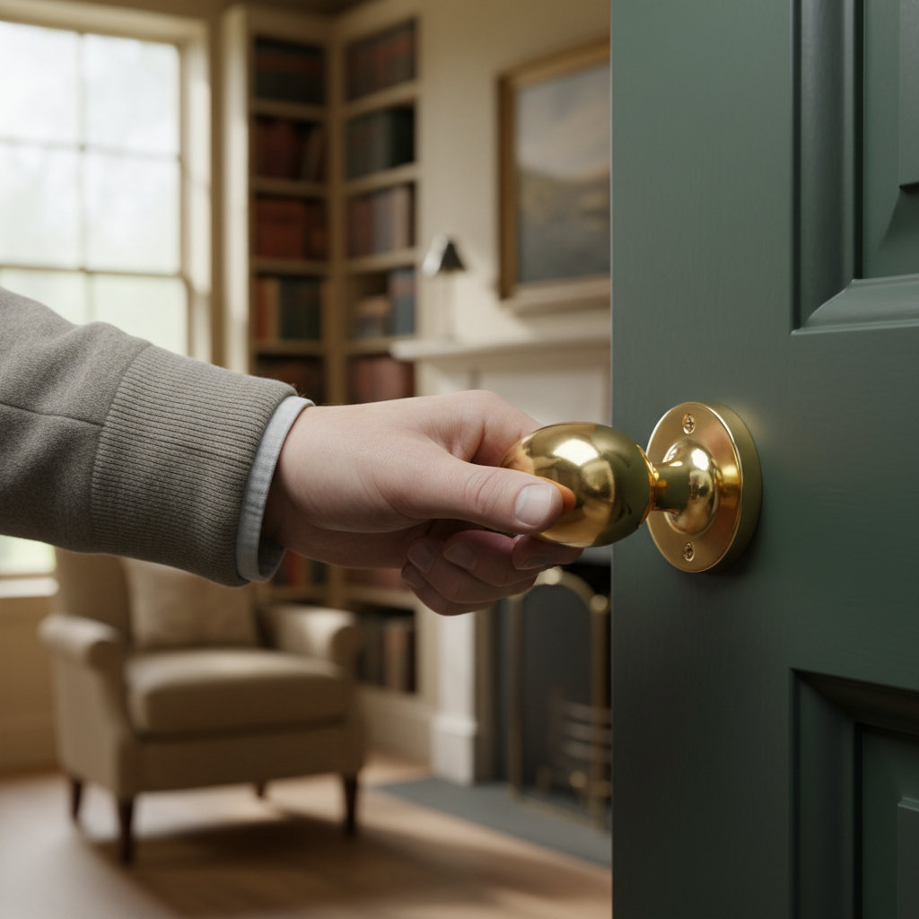 Premium Oval Mortice Door Knob on Elegant Tiered Rose - Comfortable Grip and Fire Door Rated Design