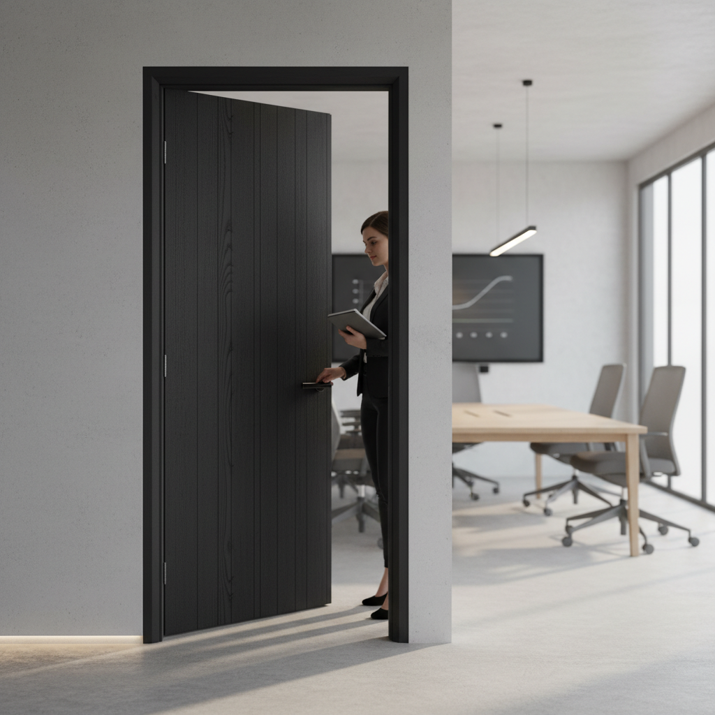Premium Charcoal Internal Door with Modern Design and Solid Core Construction - Ready to Hang for Quick Installation