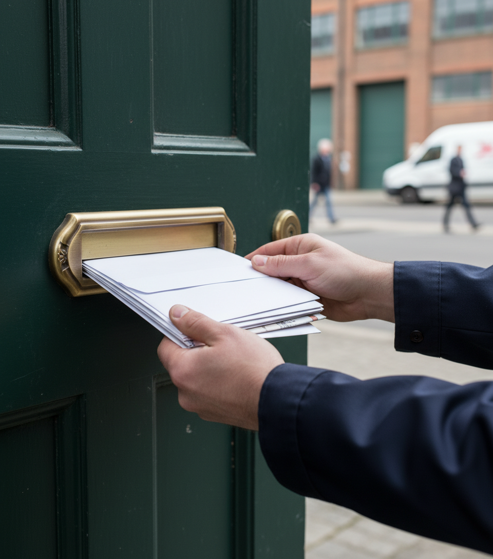 Premium External Door Letter Plate with Sprung Action in Two Finishes - High-Quality Professional Grade for Industrial and Commercial Applications