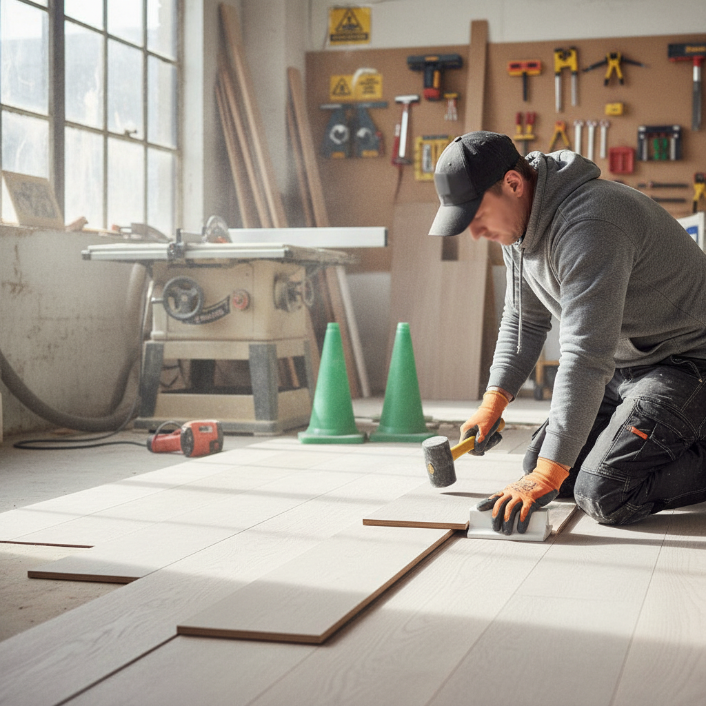 Premium 14mm Engineered Real Wood Flooring - White Mist Finish with 4V Bevel Edges and Matt Lacquer for Durability