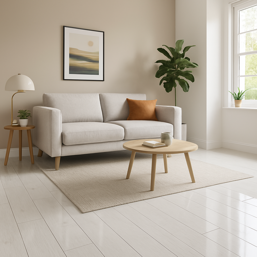High Gloss Aqua Pro 8mm Laminate Flooring in Oak Fresco Snow