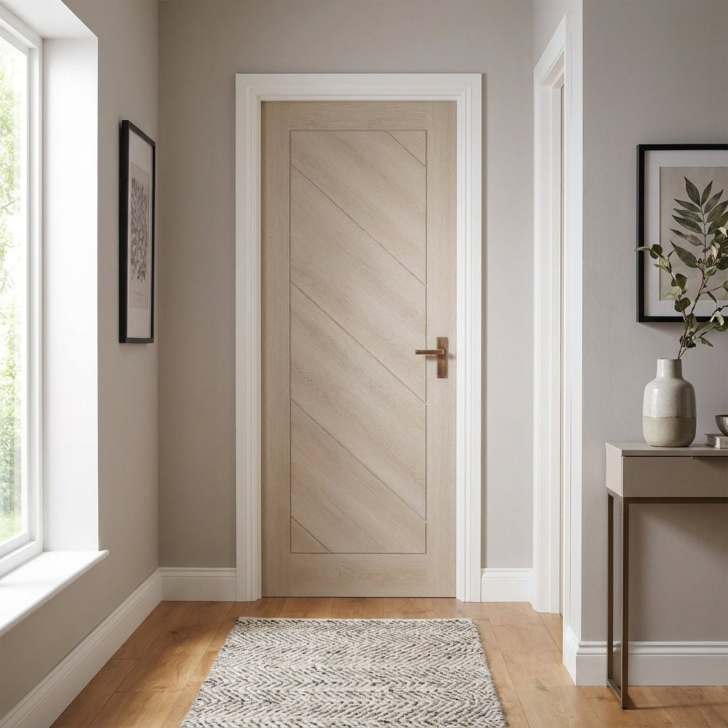 Internal Laminate Stockholm Door in Ivory with Fully Finished Surface
