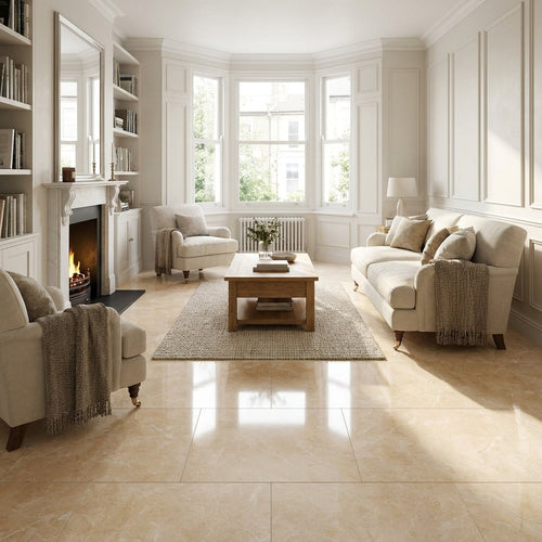 8mm High Gloss Laminate Flooring Light Pinto -, Water-Resistant