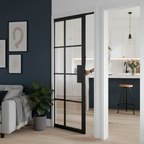 Premium Clear Glazed Pocket Door Set with Galvanised Steel Frame and Adjustable Jamb Options for Modern Interiors