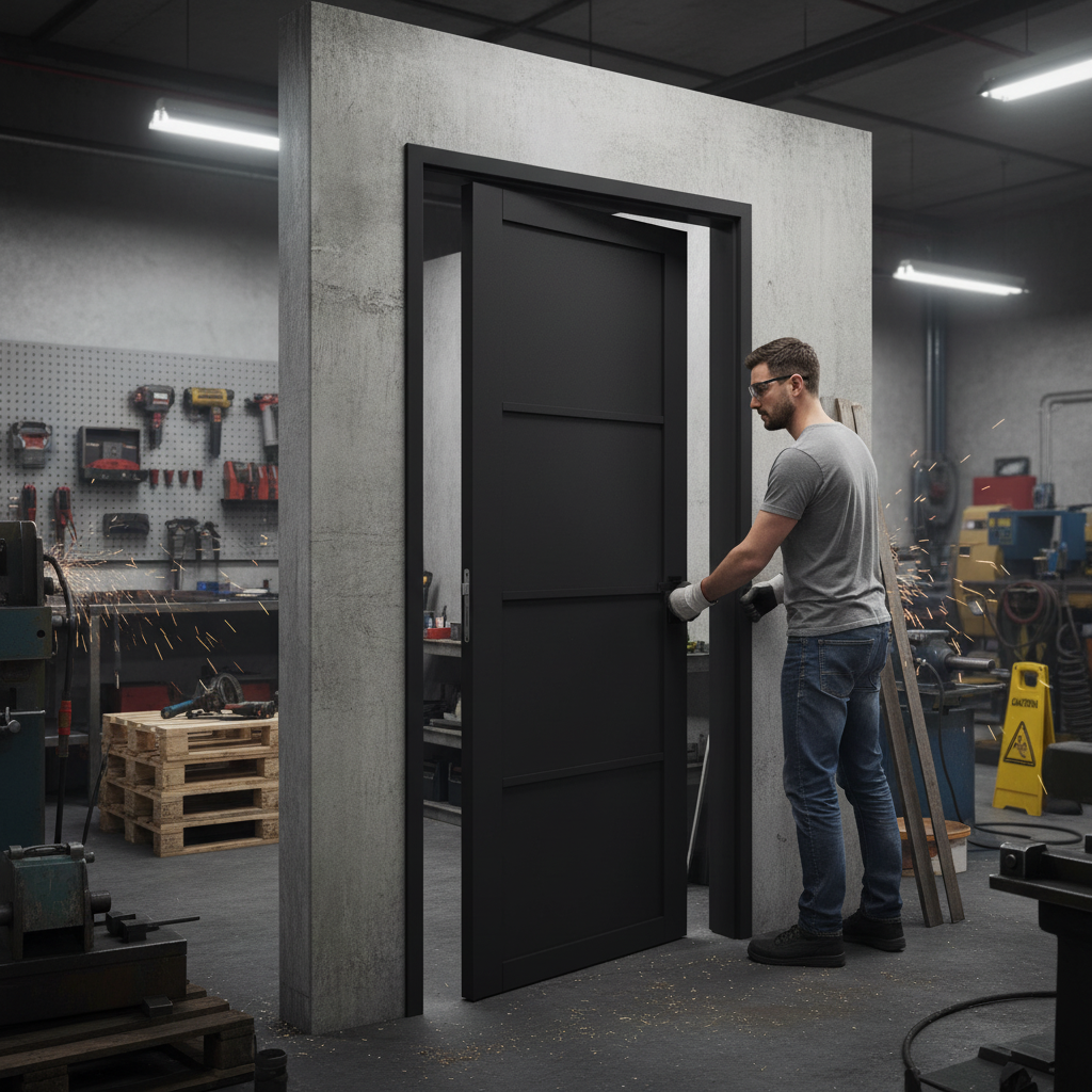 Premium Internal Primed Industrial 2.0 Lifestyle 4 Panel Door with Protective Basecoat and Fully Panelled Design for Enhanced Privacy