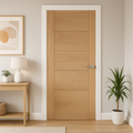 FD30 Fire Door - Made-to-Measure Oak, Fully Finished Parma Design