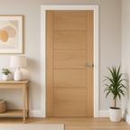 FD30 Fire Door - Made-to-Measure Oak, Fully Finished Parma Design