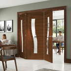 Premium Clear Glazed Bi-Folding Room Divider with Top Hung System and Multiple Configurations for Flexible Spaces