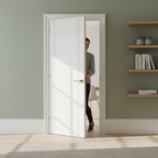 Premium 7 Panel Laminate Interior Door with Sleek White Finish and Edge Trimming Options