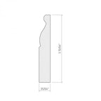 White Painted Decorative Skirting Board 2.4m Length with Ogee Profile and 14.22mm Thickness for Modern Interiors - Image 3