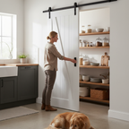 Premium Barn Style White Internal Door - Elegant Design for Luxurious Home Interiors