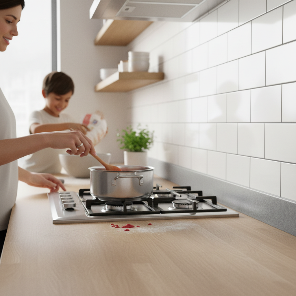 Premium Rounded Edge Upstand 3000mm - Elegant Laminate with Granite Effect for Kitchen and Bathroom - Image 2