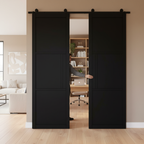Premium High-Performance Double Doors with Top Mount Track System, Soft Close Option, and Flush Pulls for Stylish Interior Design