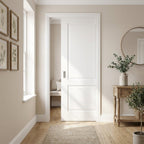 Pocket Door Set, Internal White, 100mm, Hollow Core, Primed Finish, 2 Panel Design