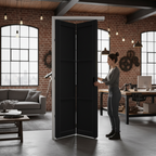 Premium Internal Fully Finished Industrial 3 Panel Solid Bi-Fold Door for Space Efficiency and Modern Aesthetics - Image 2