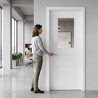Premium Internal Primed Elegance Henley Glazed Door with Clear Glass Pane and Engineered Core Construction