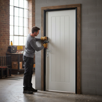 Premium External White Painted Composite Door - Customizable, Durable, and Eco-Friendly with Lifetime Guarantee