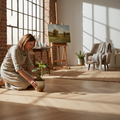 Premium 14mm Light Brushed 5G Click Engineered Real Wood Flooring - Natural Oak with UV Oil Finish for Easy Installation and Durability