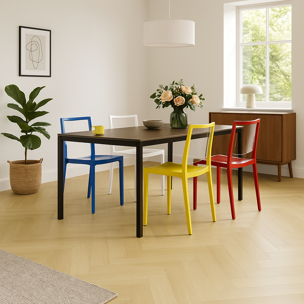 Herringbone 5mm Rigid Core LVT Flooring in Prime Oak with Purecoat