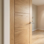 Internal Oak FD30 Fire Door Made-to-Measure Unfinished Solid Core - detail view