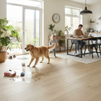 Premium 5mm Embossed UV Coated Rigid Core Vinyl Flooring with Oak Effect - Durable, Waterproof and Antimicrobial for Residential and Commercial Use
