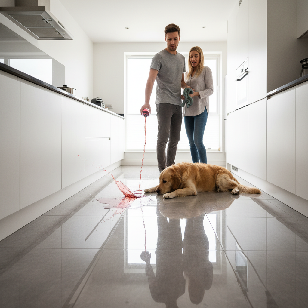 Premium 6mm High Gloss Rigid Core Vinyl Flooring - Waterproof, Easy Click Installation with 15-Year Guarantee