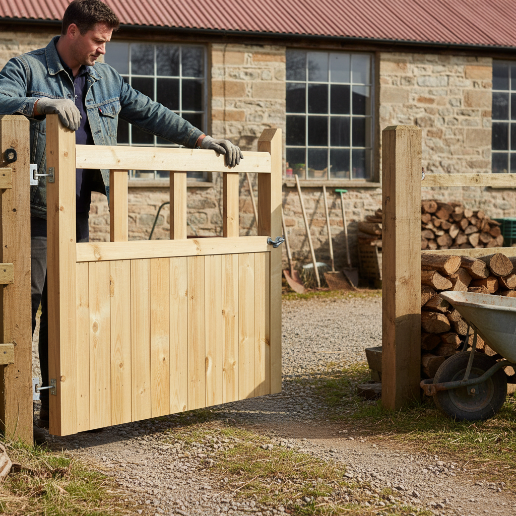 Premium Unfinished Redwood External Gate - Durable and Versatile for Outdoor Spaces