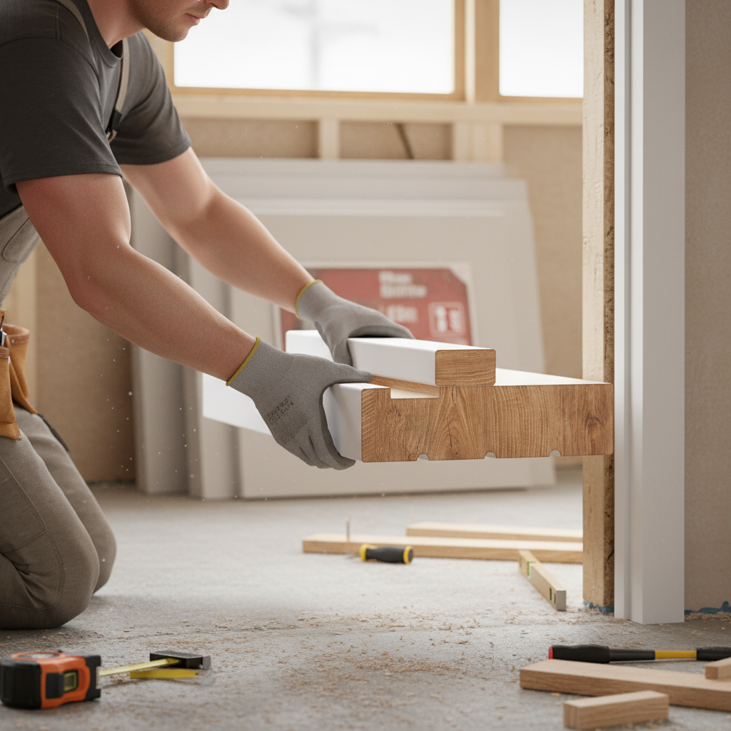 Premium Fire Rated FD30 Door Lining with Loose Stop, White Primed Finish, and Hardwood Oak Construction