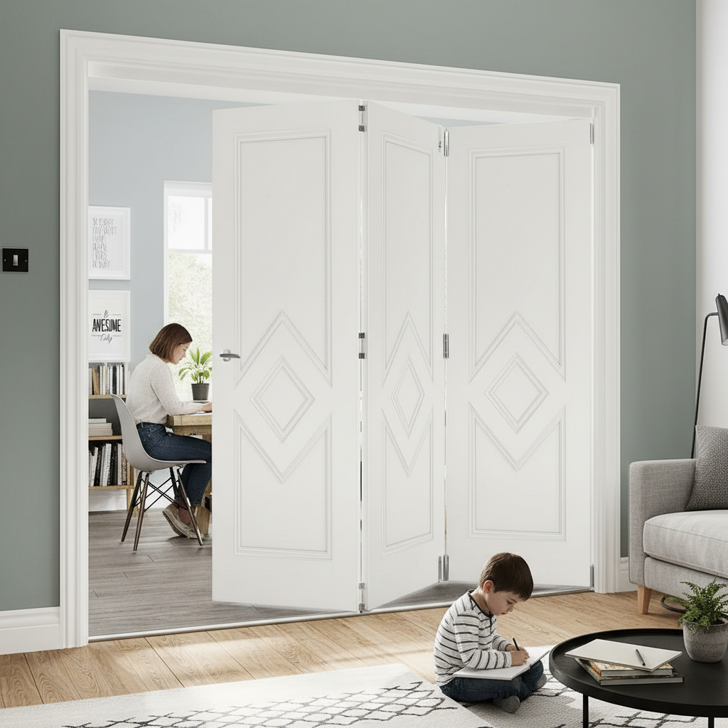 Premium Sliding Room Divider with Top Hung System - Custom Configurations for Seamless Spaces