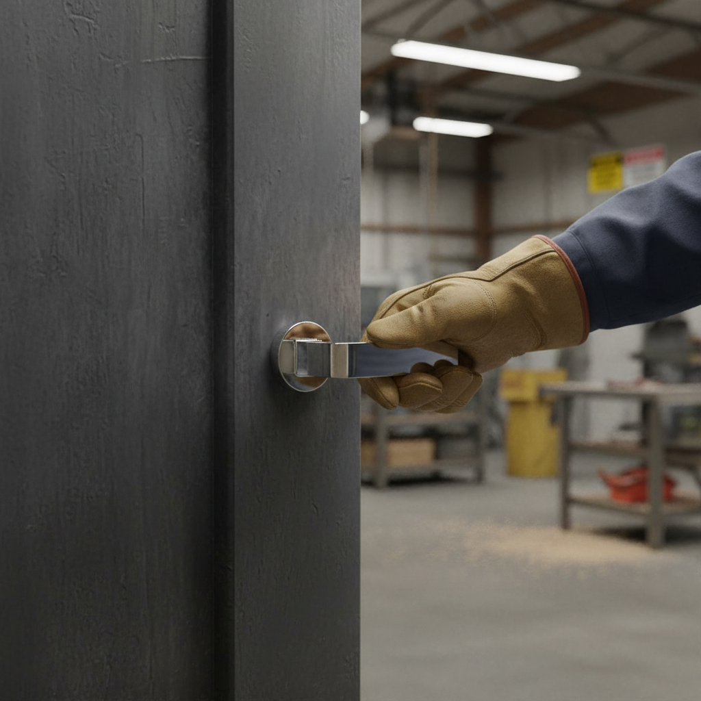 Premium Lever Handle on Round Rose - Polished Chrome Finish with Modern Design and Versatile Applications