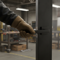 Premium Designer Square Lever Door Handle in Matt Black Finish with Innovative Nanotechnology Coating