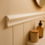 White Painted Dado Rail 2.4m x 20mm x 41mm for Interior Design - detail view