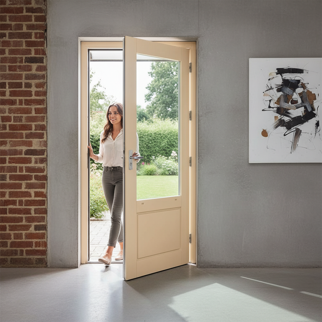 Premium Custom Made External Door with Merbau Hardwood Construction and Ventilation Slots