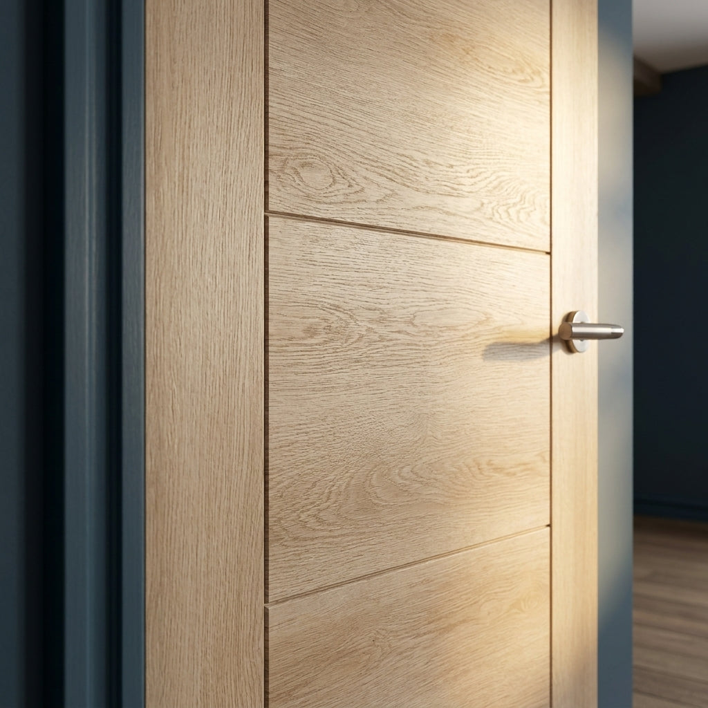 Ivory Fully Finished Internal Ladder Laminate Door - detail view