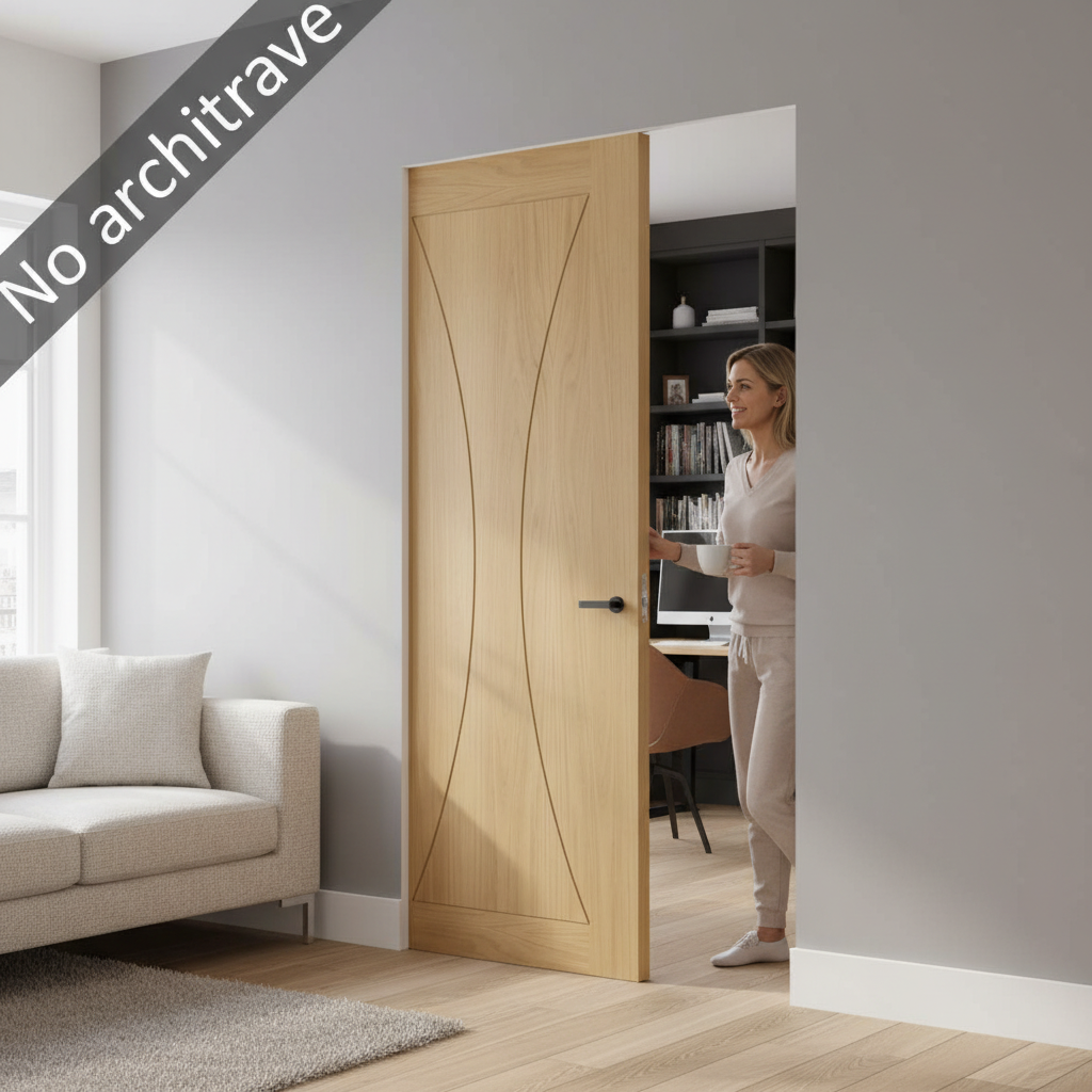 Premium Flush Pocket Door Set with No Bottom Track, Adjustable Doorstop, and 15-Year Guarantee