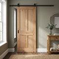Fully Finished Internal Victorian 4 Panel Sliding Oak Door - Rustic