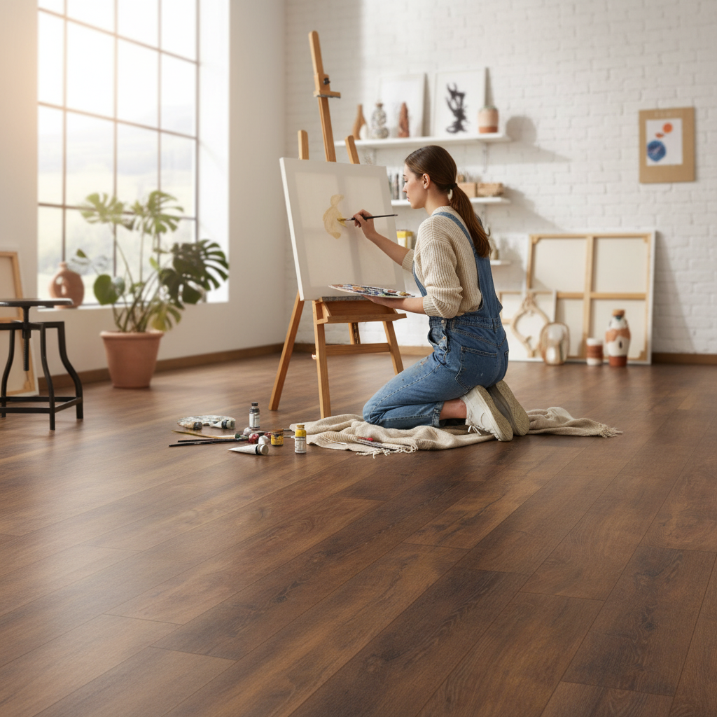 Premium 10mm Handscraped Moisture Resistant Laminate Flooring in Various Colors - Ideal for Bathrooms and Kitchens