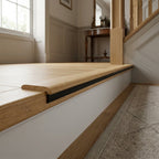 Lacquered Oak End Profile Door Bar, 990mm Length, Solid Construction