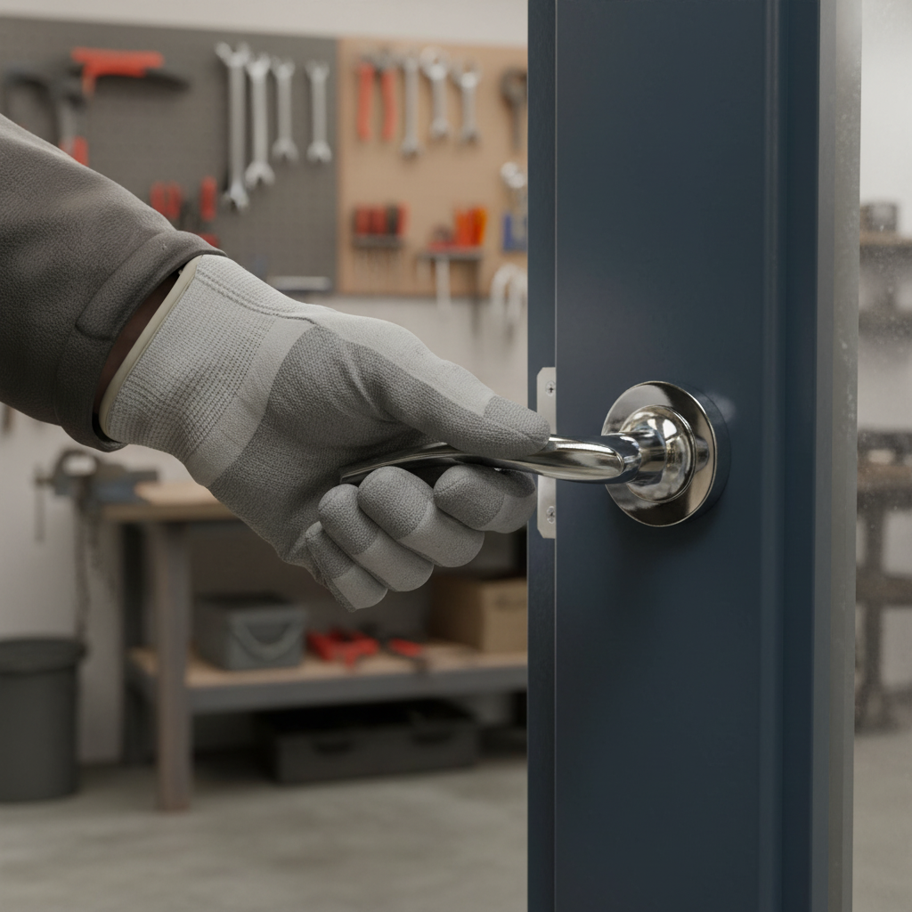 Premium Round Lever Door Handle with Polished Chrome Finish for Modern Interiors