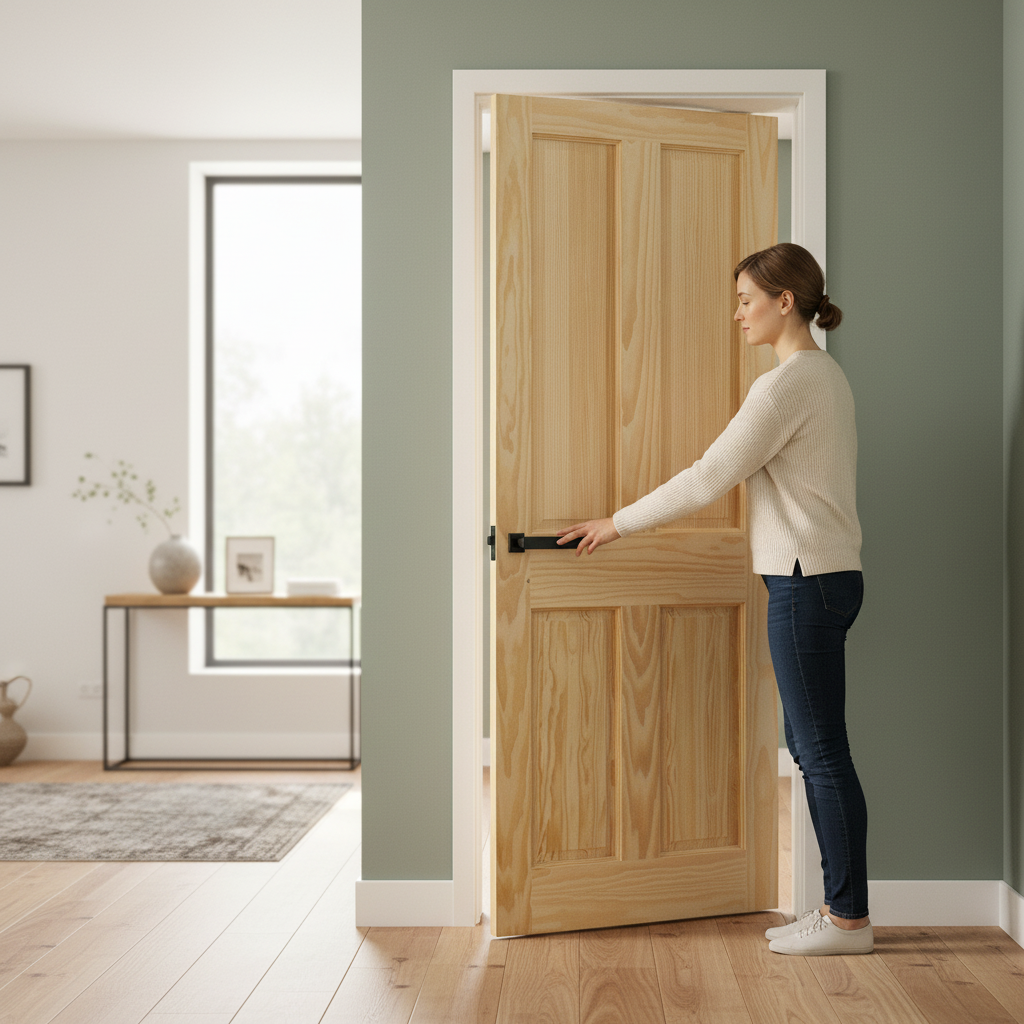Premium Clear Pine Unfinished 4 Panel Internal Door for Versatile Home Interiors