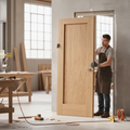 Premium Made-to-Measure FD30 Fire Door with Unfinished Oak Finish, Custom Sizing, and 30 Minutes Fire Resistance