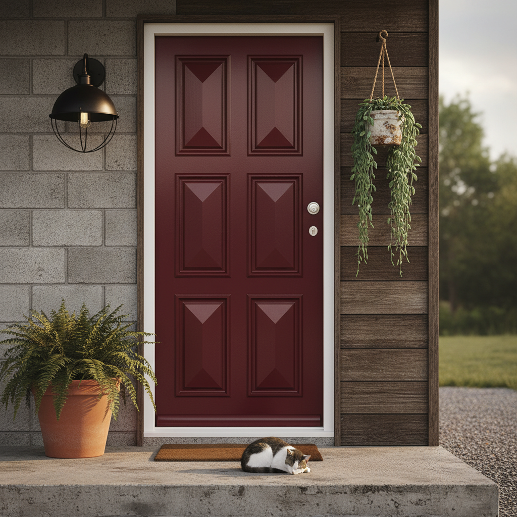 Premium Custom Made 6 Panel External Door with Solid Hardwood Construction and Choice of RAL Colors