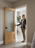 Premium Fully Finished Clear Glazed Internal Oak Door for Light Enhancement and Easy Installation