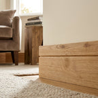 Oak Fully Finished Grooved Shaker Architrave 2100x75x18mm 5 Pack - detail view